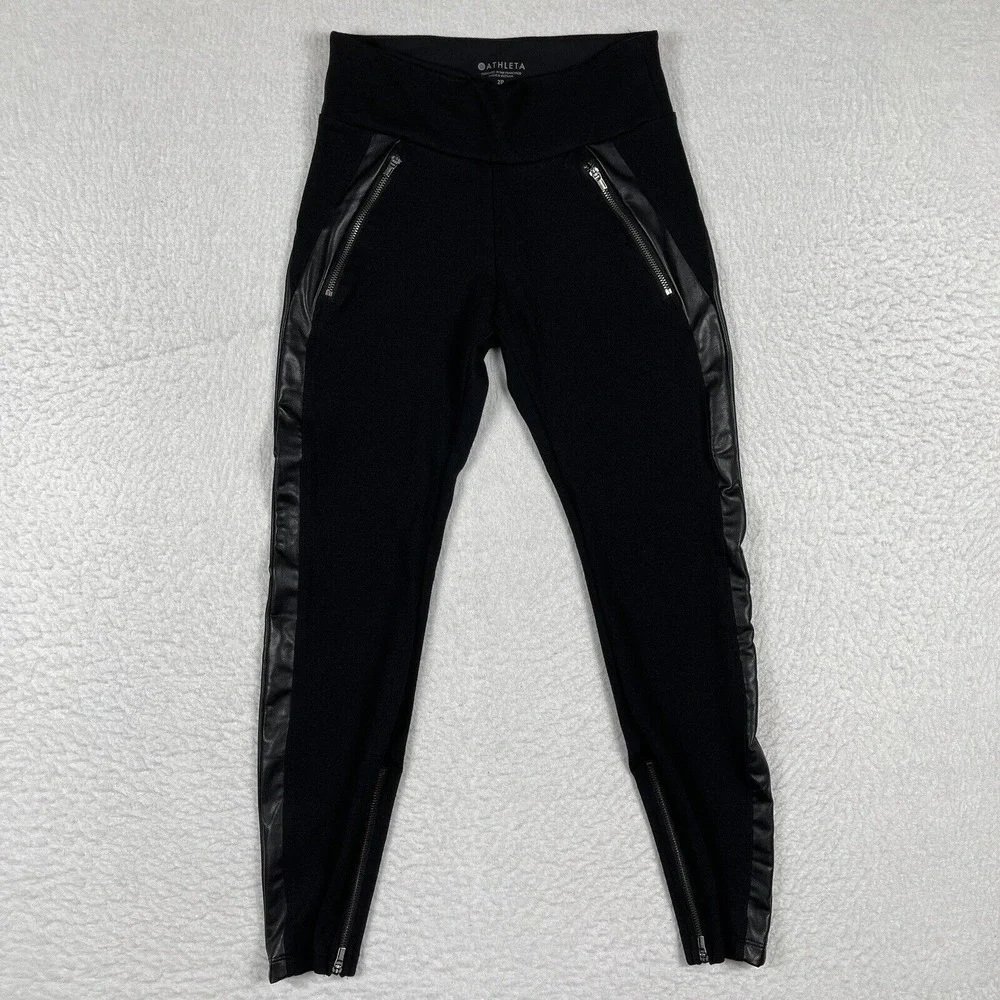 Athleta Pants‎ Womens 2P Petite Black Siena Ankle Pant High Rise Lady Athleisure